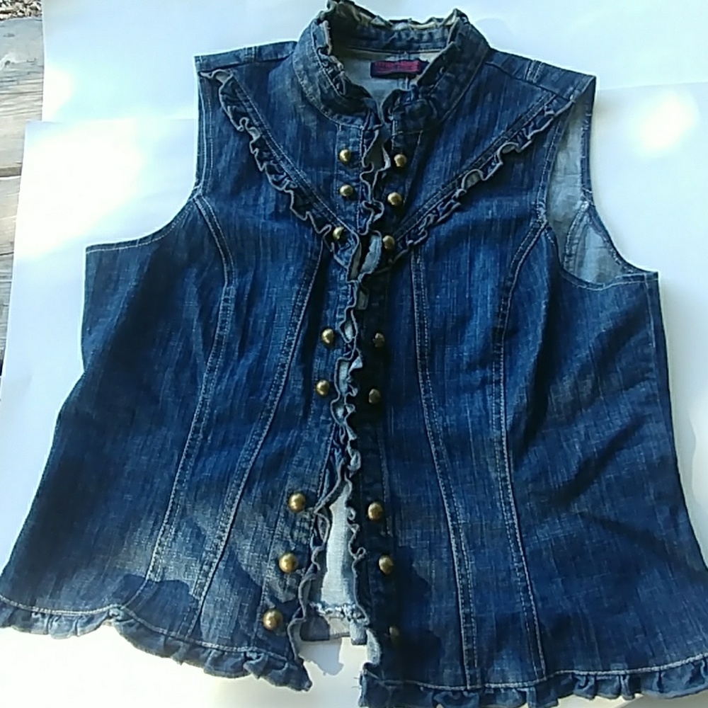 Tribal Denim Vest, 14